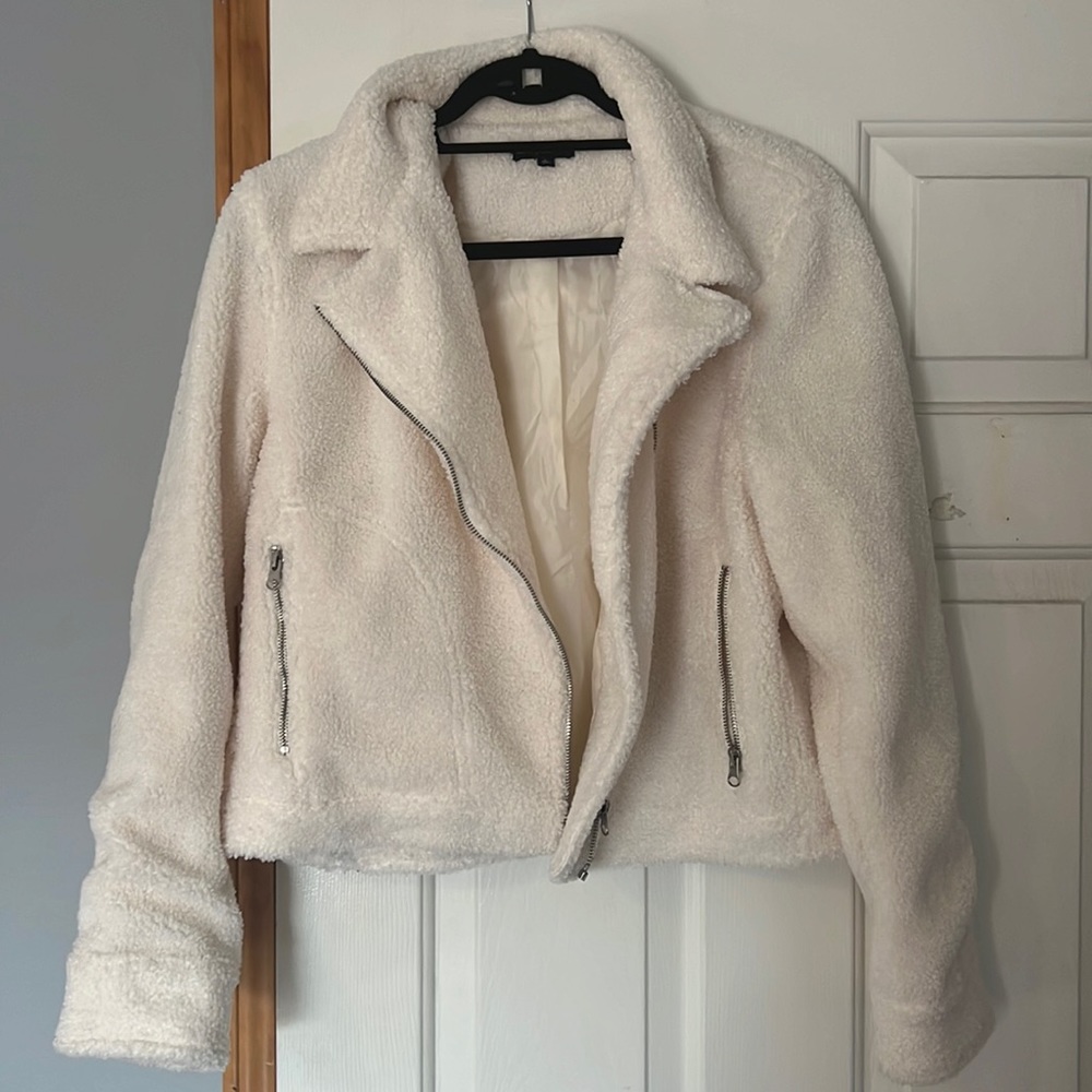 White teddy coat